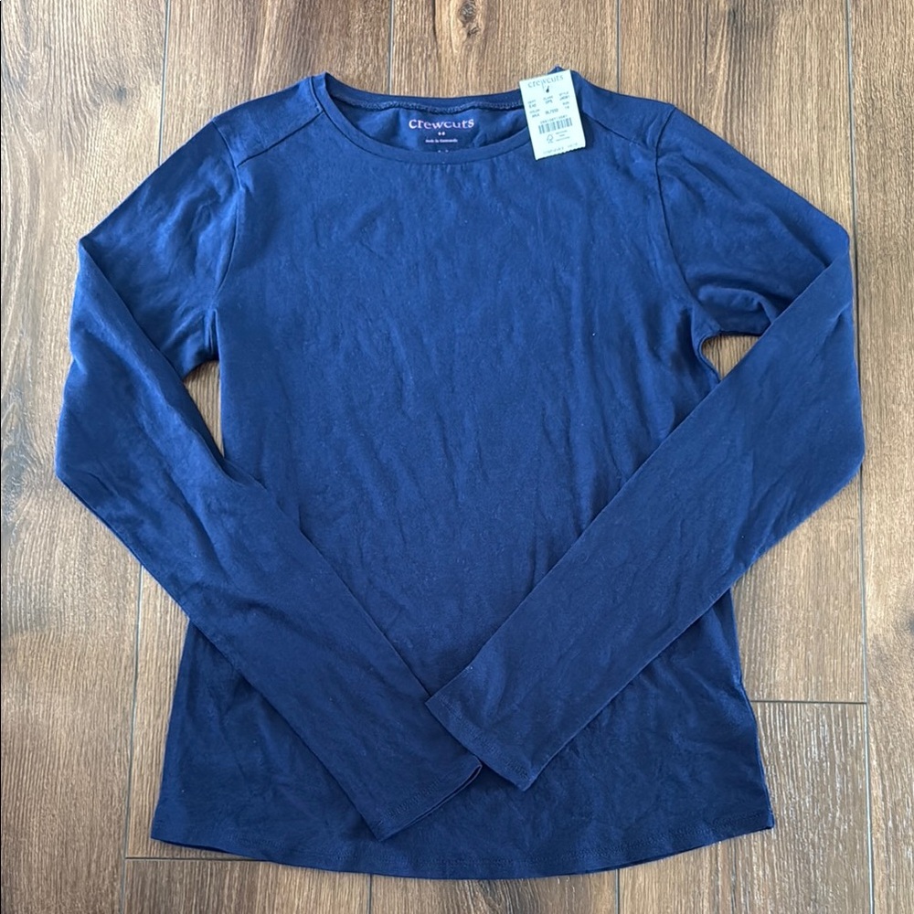 NWT Crewcuts Navy Long Sleeve Shirt 14